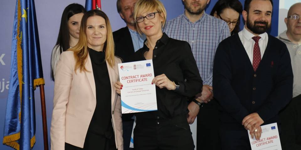 Održana ceremonija povodom početka projekta "Podrška Evropske unije aktivnom uključivanju mladih"